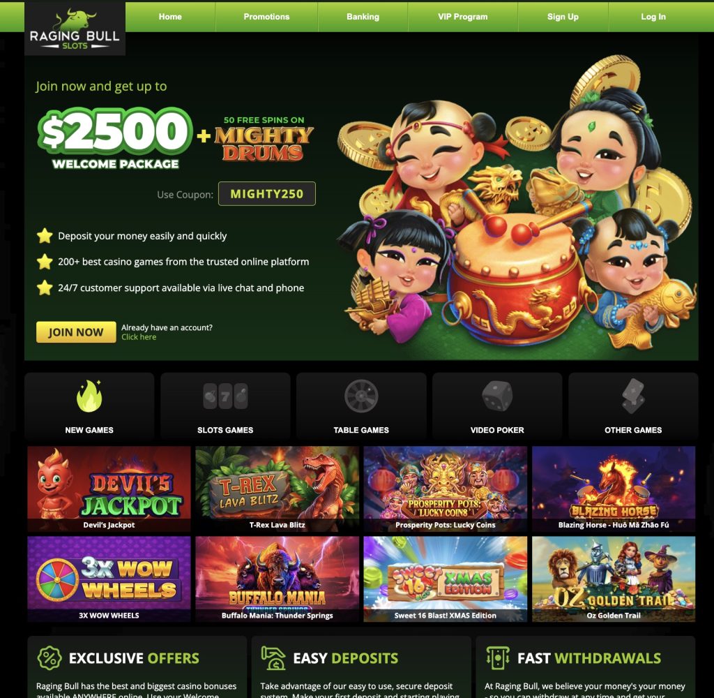 Raging Bull Slots Online Casino App New York